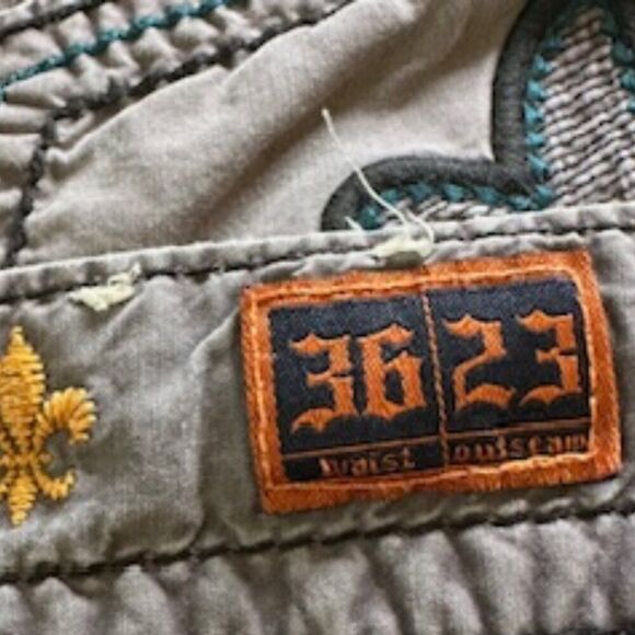 Rock Revival Size 36W x 23" OS Cargo Designer Shorts in Charcoal Gray - Picture 2 of 9